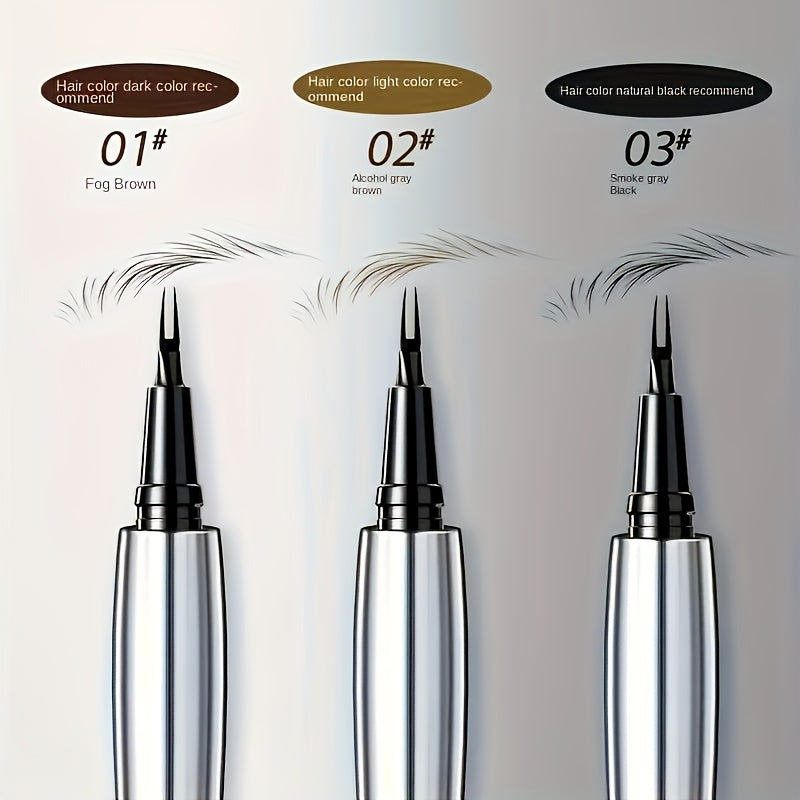 TEMU 3 Packs Christmas Of 2 Forks Eyebrow Pencils For Beginners And , Extremely Fine, Waterproof, Sweat-proof, Non-fading, Long-lasting, Natural Wild