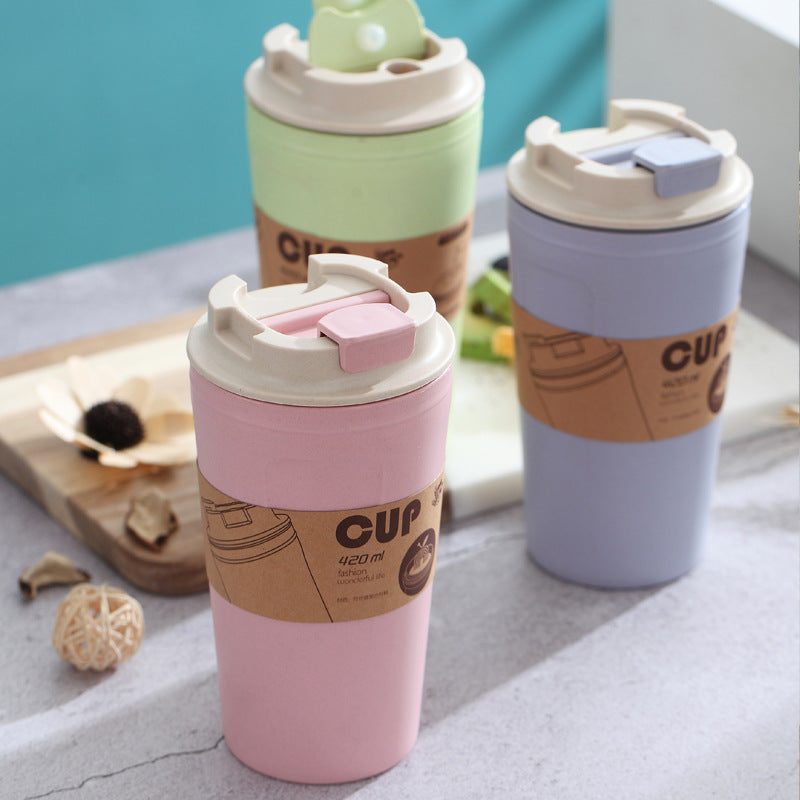 Milk drink water cup children&#039;s cup set double-layer microwave oven household mug cymbidium coffee cup Car Gift Insulated Cup