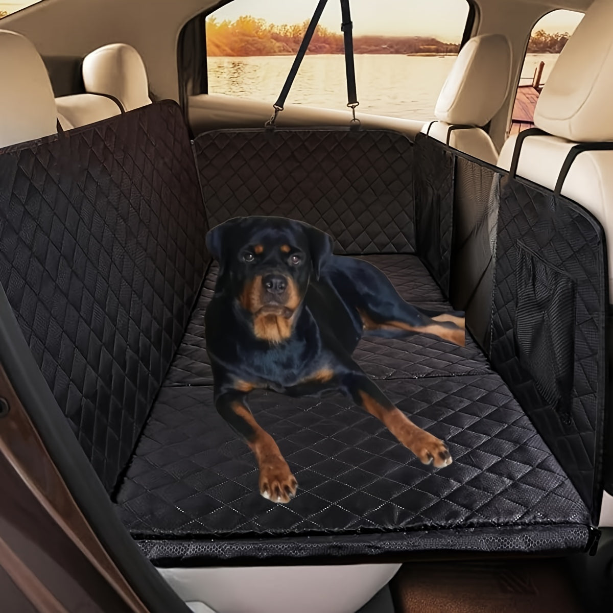 TEMU Dog Rear Seat Lengthener, Dog Car Seat, Waterproof, Dirt-resistant, Load-bearing Plate, Dog Car Seat Cover, Camping Air Mattress, Hammock Travel