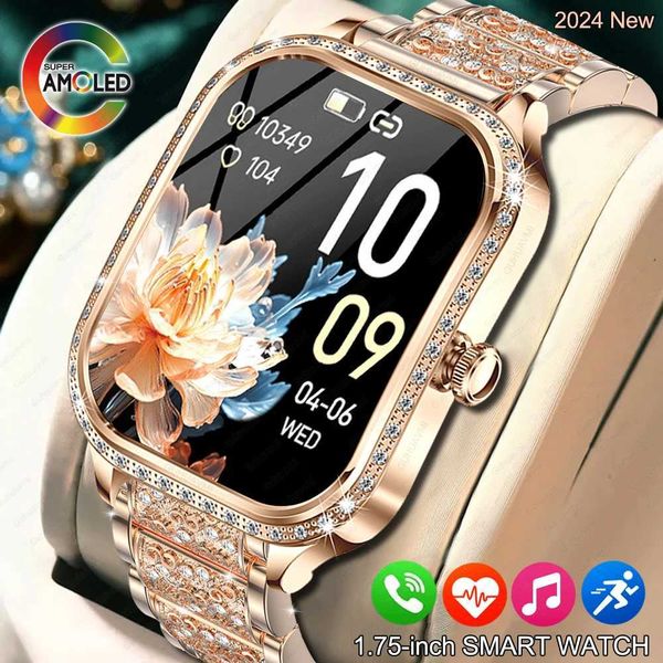 Smart Watches New Ladies Smartwatch com tela curva Womens Watch com Bluetooth Call Sports and Health Clock IP68 Ladies Smartwatch para Andro