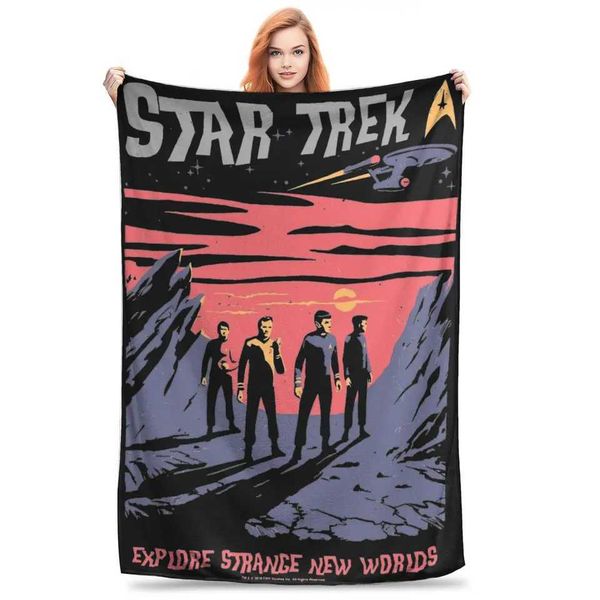 Super Soft Stars Treks The Original Series Strange Throw Blanket Fleece Lightweight Science Officer Bed Blanket Cozy BlanketsXJ241210