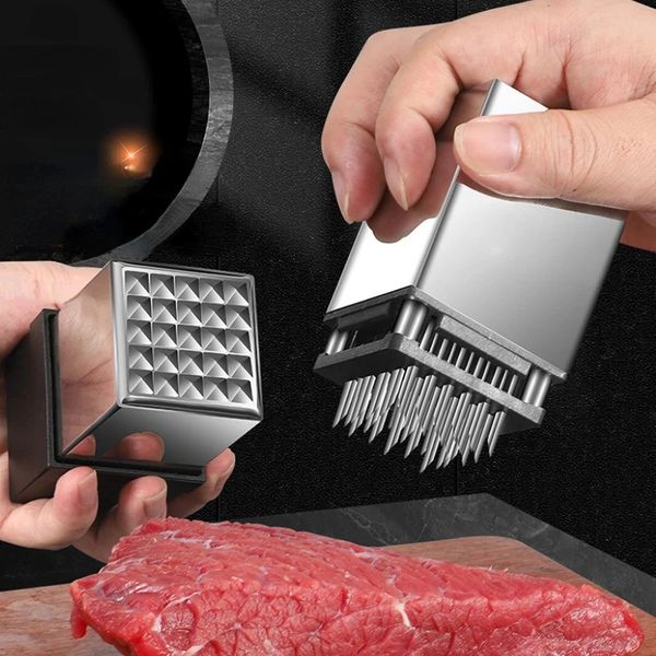 Stainless Steel Steak Tenderizer Kitchen Gadgets Household Tools Doublesided Meat Looser Novel Accessories Dining Bar 241212