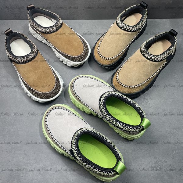 Australia Venture Daze Mule Slides Tazman Slippers Thick Tires Bottom Tazz Platform Tasman Slipper Slip-on Suede Leather Casual Shoes Chestn