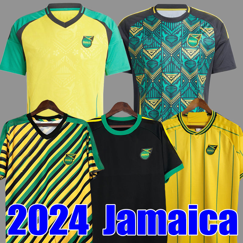 2024 Jamaica soccer jerseys home blue 23 24 25 training yellow away black Football Shirts