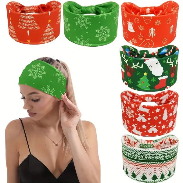 Elastic Wide Ribbon with Christmas Design Ideal for Festival Attire and Events for Adults & Kids