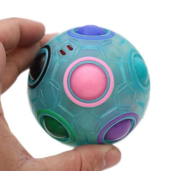 Rainbow Ball Magic Cube Puzzles Spheric Toy Adult Kids Plastic Creative Football Learning Educational Toys Gifts For ChildrenXJ241221
