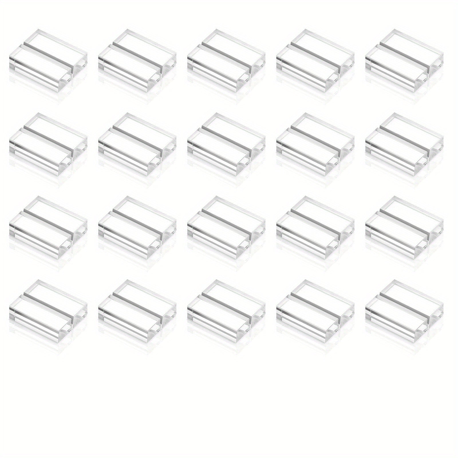TEMU 20pcs-set, Acrylic 1.2 Inch Name Card Holder Stands Clear Table Number Stands Wedding Sign Holders Card Display Stand For Table Wedding Photos