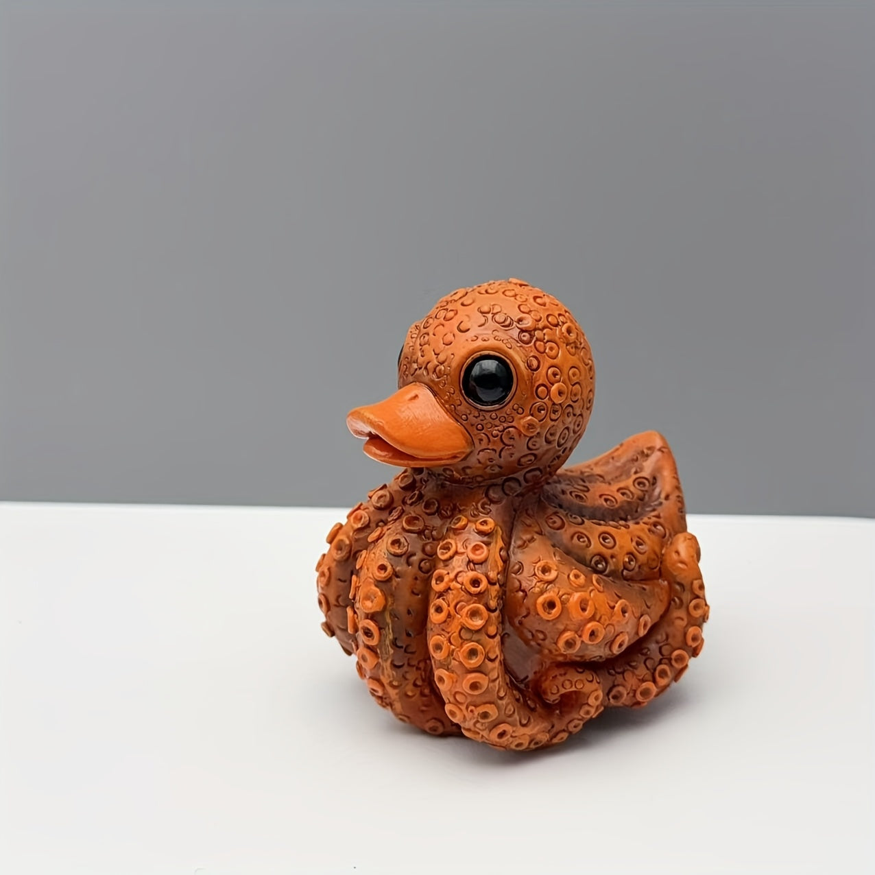 TEMU Whimsical Octopus Duck Resin Statue - Handcrafted Miniature Animal Figurine, Mixed Colors Artistic Decor For Home, Office, Shelf, Desk - Unique
