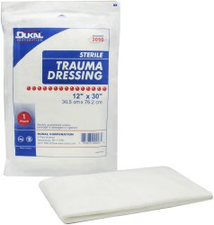 DUKAL Sterile Trauma Dressing, 12 X 30 Inch, 25 Each - Case
