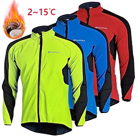 Nuckily Men's Cycling Jacket Winter Thermal Warm Windproof Breathable Reflective Strips Bike Jacket Windbreaker Mountain Bike MTB Road Bike Cycling City Bike C