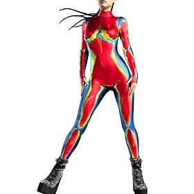 Cosplay Une pièce Costume de Cosplay Costume de fête Bodys Halloween Femme for Halloween Carnaval Mascarade Utilisation Soirée Adulte