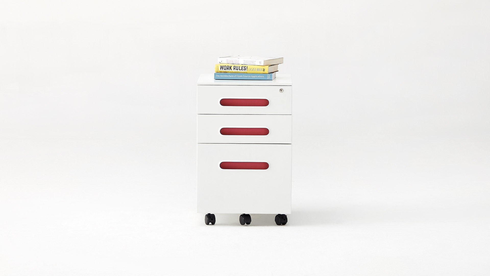 Autonomous Filing Cabinet Red Apple