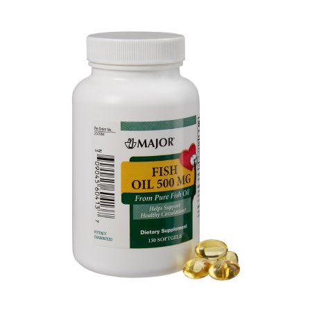 Major Fish Oil Supplement 500mg Softgel 130 Ct Bottle