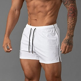 Homens Shorts de Corrida Shorts de Academia Bolsos Com Cordão Calção Ao ar livre Desportos e Ar livre Atlético Secagem Rápida Leve Macio Maratona Corrida Exerc