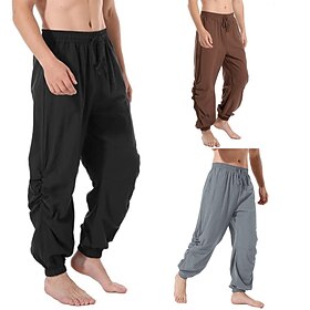 Rétro Vintage Epoque Médiévale 17ème siècle Bal Masqué Pantalon pirate Chevalier Viking Croisé Outlander Ranger Homme Cordon Mascarade Fête - Soirée Pantalon