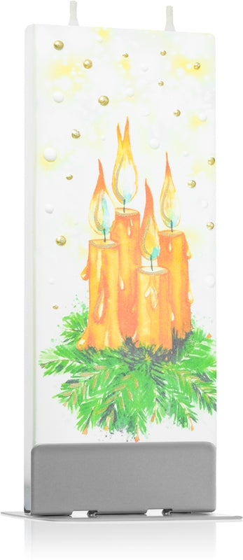 Flatyz Holiday Advent Wreath With Four Candles Decorative Candle 6X15 Cm