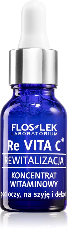 FlosLek Laboratorium Re Vita C 40+ Vitaminkonzentrat für Augen, Hals und Dekolleté 15 ml