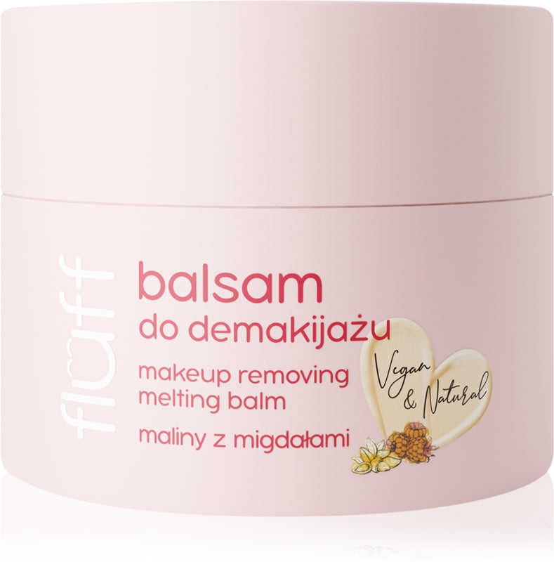 Fluff Superfood Make-up Fjernende og rensende balsam Bringebær med mandler 50 ml