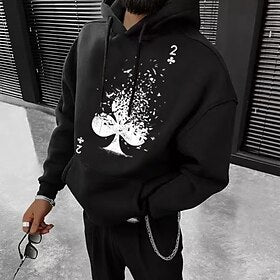 Men's Hoodie Pullover Hoodie Sweatshirt Apricot Black White Yellow Wine Hooded Solid Color Poker Drawstring Sports  Outdoor Casual Streetwear Hot Stamping Stre