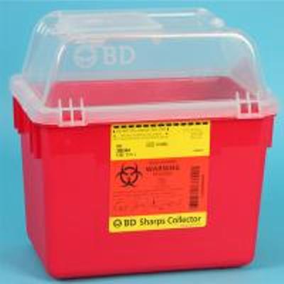 BD Multi-purpose Sharps Container Nestable, 8 Qt, Hinge Cap with Petals, Each