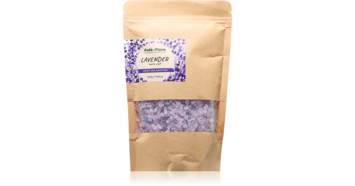 Folk & Flora Lavenda avslappende badesalt 500 G