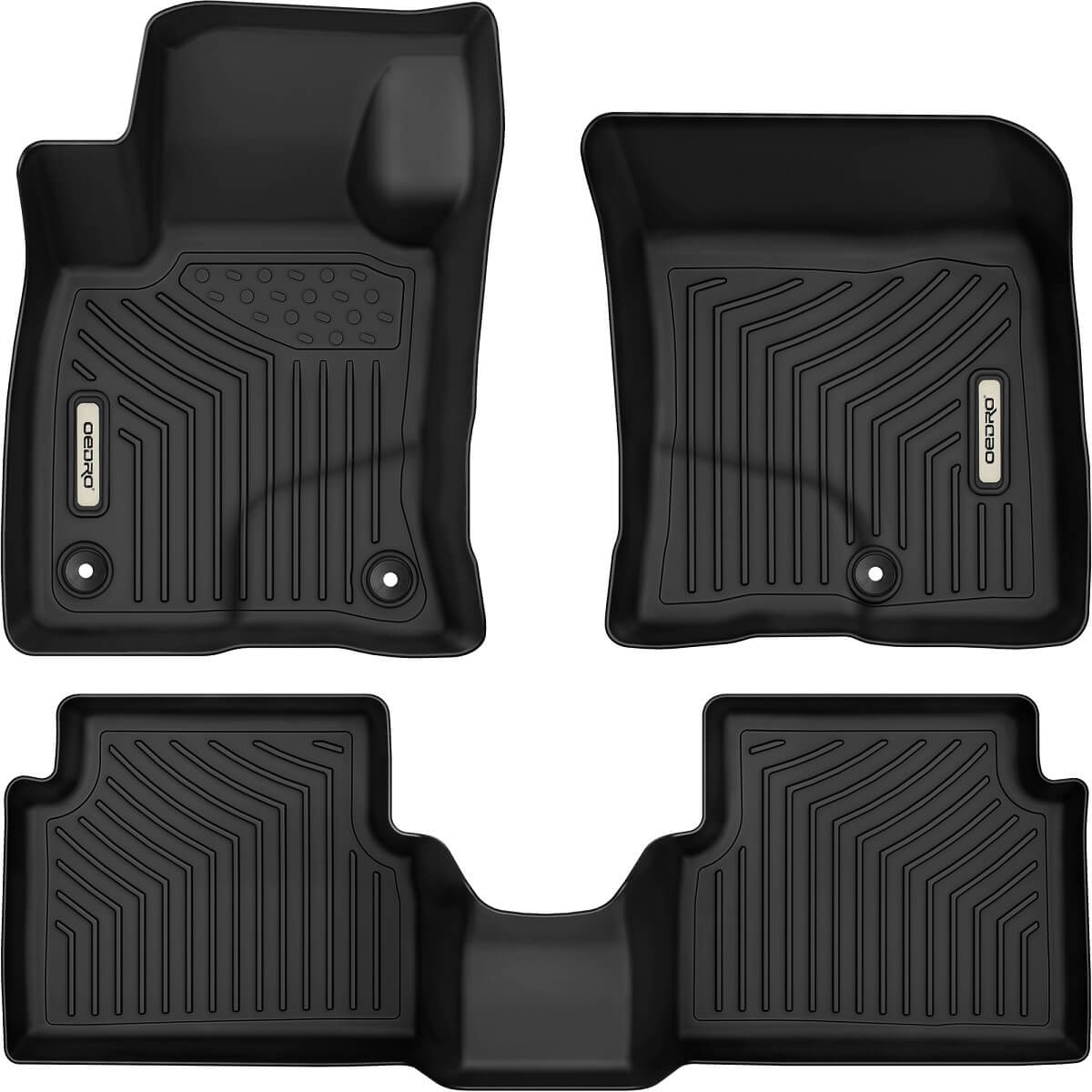 OEDRO® Floor Mats for 2022-2025 Ford Maverick Crew Cab (Not fit Hybrid), Black TPE All-Weather Guard Floor Liner
