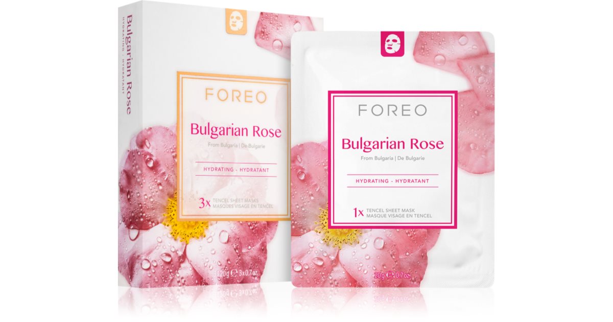 Foreo Farm To Face Bulgarian Rose Moisturizing Fabric Face Mask 3X20 Ml