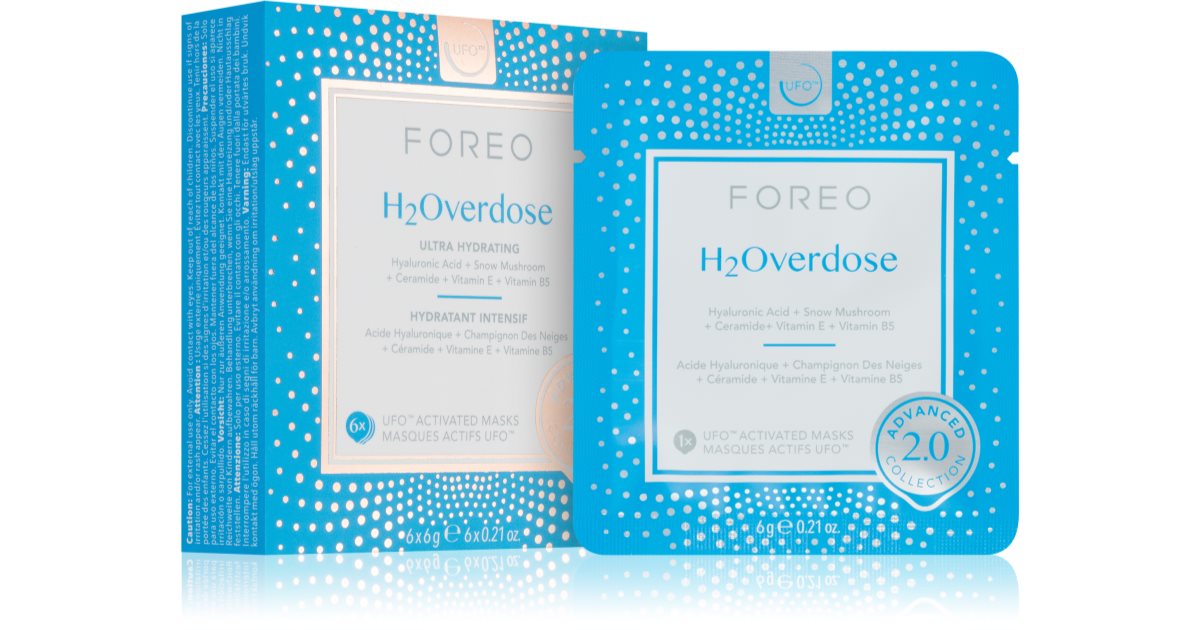Foreo Ufo™ H2Overdose Hydrating Face Mask 6 Pieces