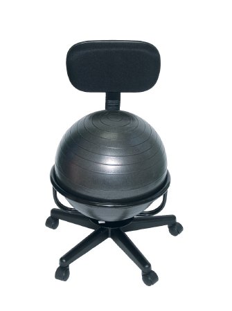 CanDo Metal Ball Chair with Arms, 18" Ball