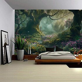 Landscape Tree of Life Hanging Tapestry Wall Art Large Tapestry Mural Decor Photograph Backdrop Blanket Curtain Home Bedroom Living Room Decoration