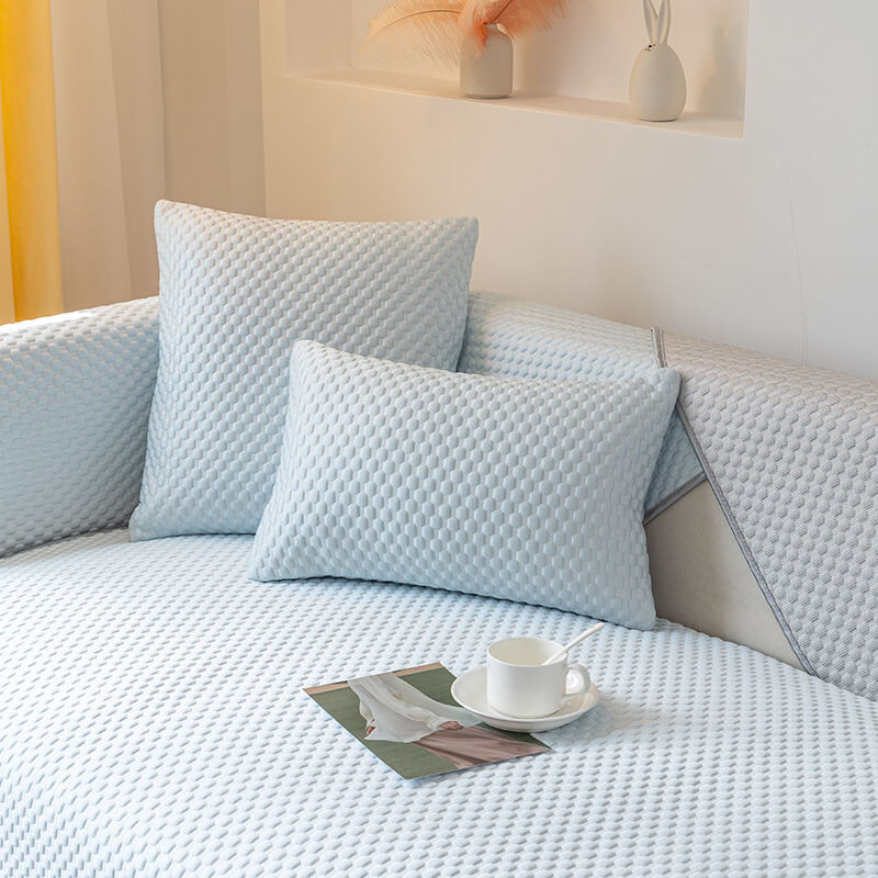 Multifunctional Cooling Waterproof Furniture Protector Sectional Couch Cover, Blue - Pillow(1 pc)