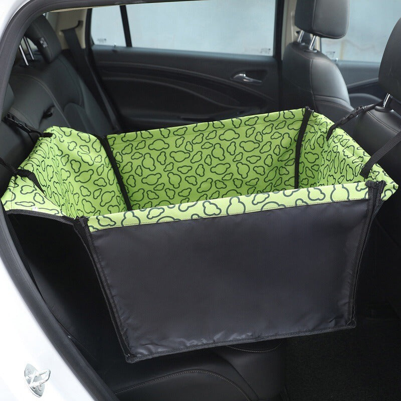 Foldable Thickened Waterproof Dog Car Seat Cover, Green