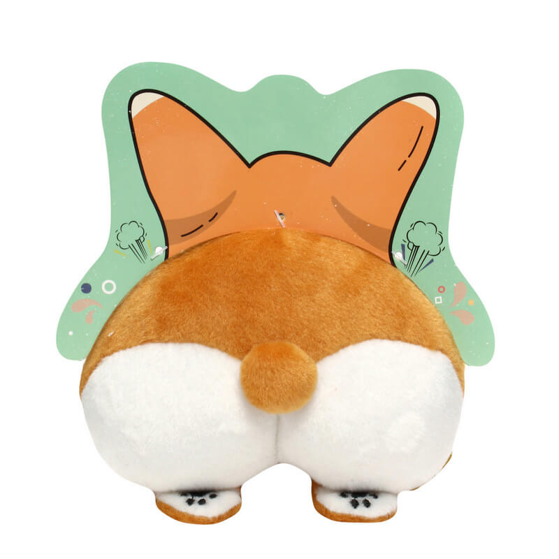 Funny Plush Squeaky Dog Toy - Butt, Corgi