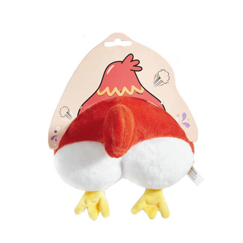 Funny Plush Squeaky Dog Toy - Butt, Chicken