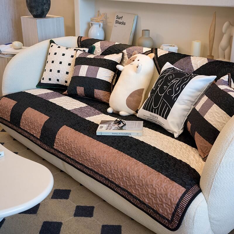 Light Luxury Cotton Sofa Cover Anti-Scratch Furniture Protective Couch Cover, Monica - 35.43*62.99 in(1 pc)