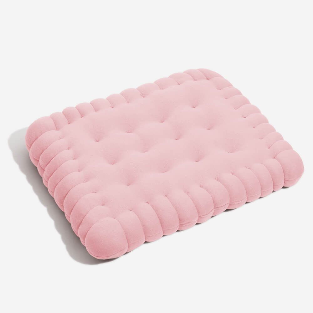 Biscuit Quilted Dog Bed, Strawberry