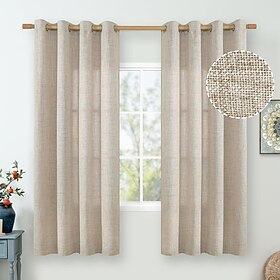 Cortinas de linho de algodão cortinas de gaze não transparente privacidade impermeável para quarto sala de estar