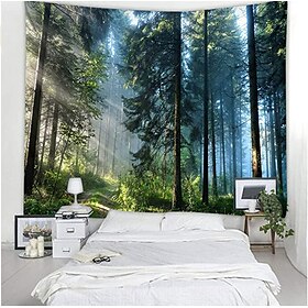 Beautiful Natural Forest Printed Large Wall Tapestry Cheap Hippie Wall Hanging Bohemian Wall Tapestries Mandala Wall Art Decor