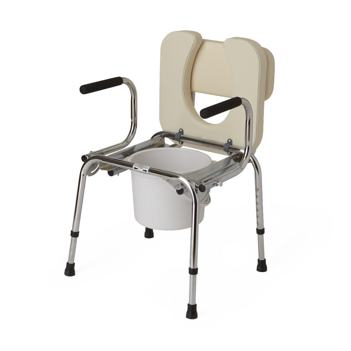 Padded Drop-Arm Commode, 350 lb. Weight Capacity, Each