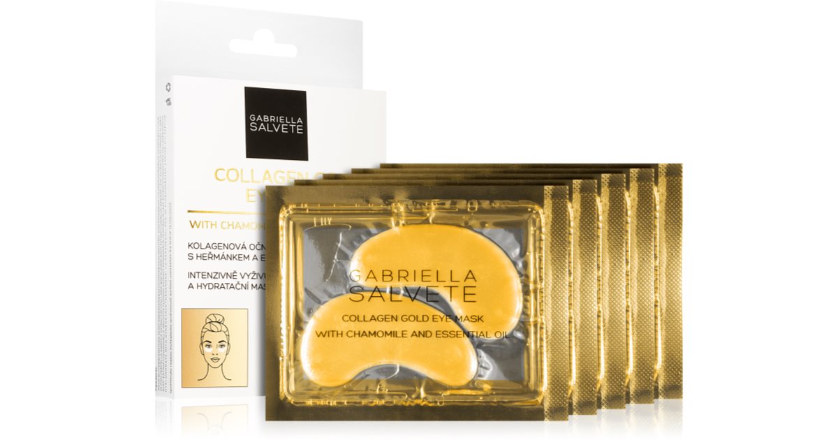 Gabriella Salvete Mască de ochi Collagen Gold împotriva umflăturii și cearcănelor cu colagen 5x2 buc