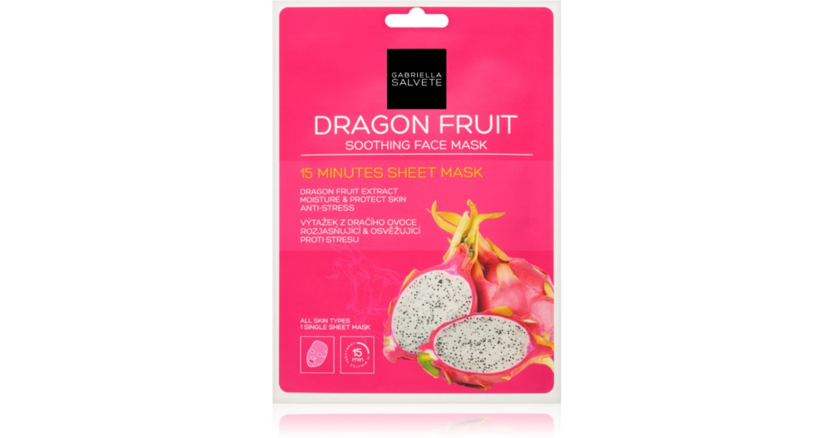Gabriella salvete Dragon Fruits Soothing Fabric Face Mask (1pc) - Soothing Fabric Face Mask