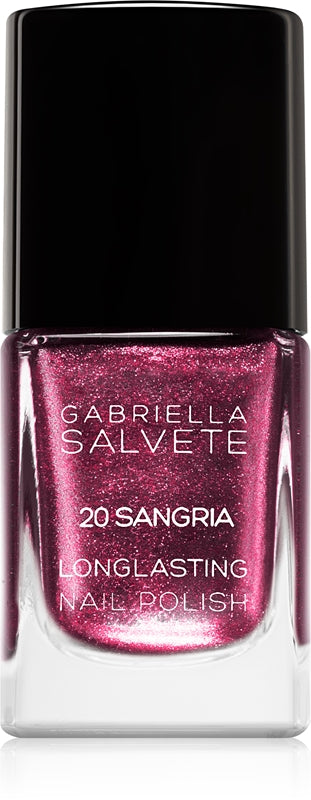 Gabriella Salvete Langtidsholdbar neglelak med glitterfarve 20 Sangria 11 Ml