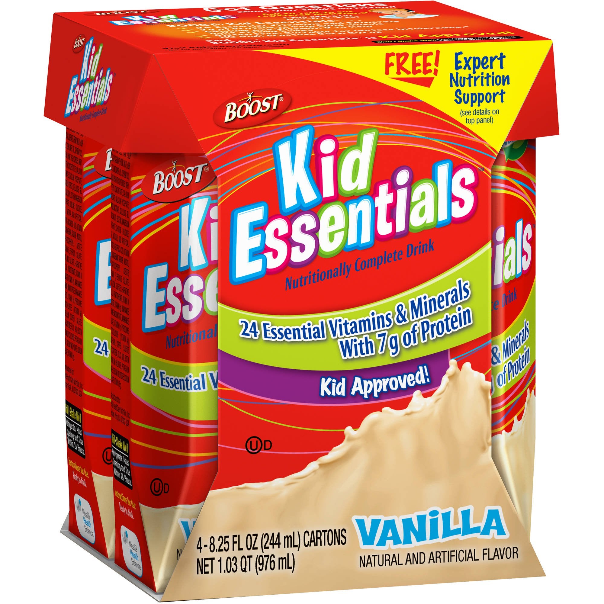 BoostKid Esentials Oral Supplement, Vanilla, 8.25 oz., 16 Each - Case