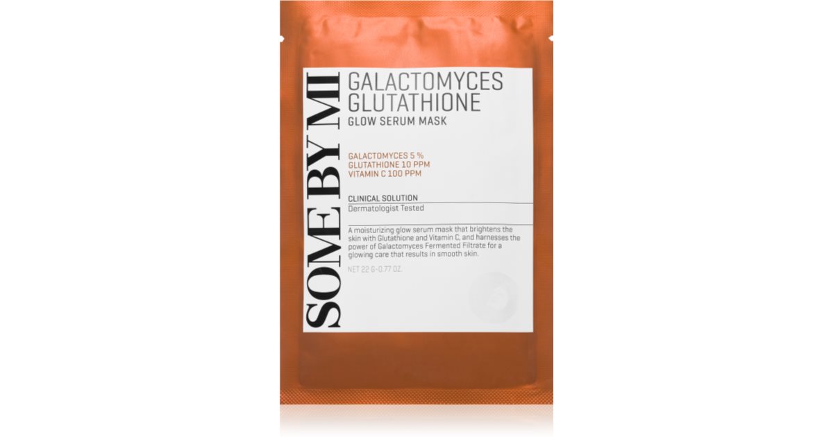 Some By Mi Galactomyces Glutathione Brightening Face Mask in Fabric for Sensitive and Dry Skin 22 g