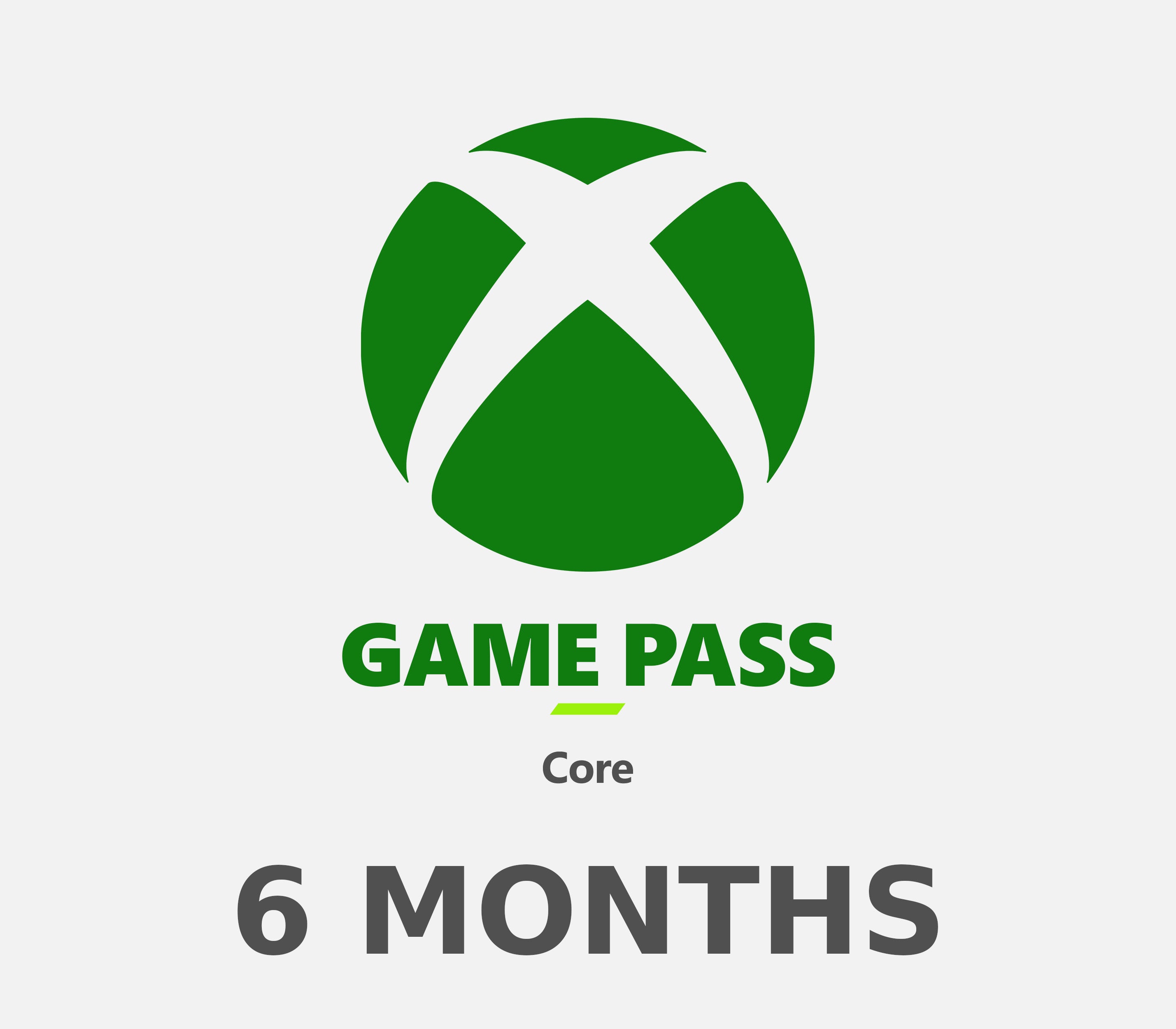 XBOX Game Pass Core 6 Months Subscription Card CA