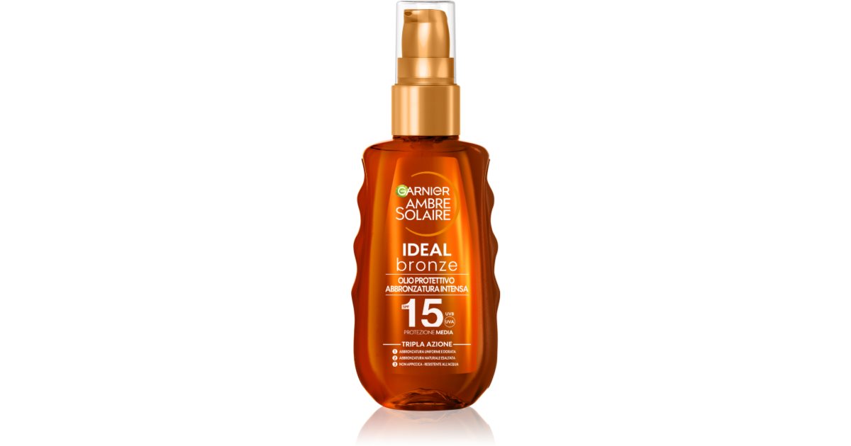 Garnier Ambre Solaire Ideal Bronze Treatment i olejek do opalania SPF 15 150 ml