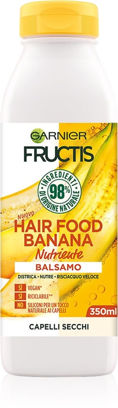 Garnier Balsam nutritiv Fructis Banana Food pentru păr uscat 350 Ml