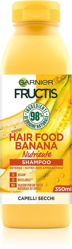 Garnier Șampon nutritiv Fructis Banana Hair Food pentru păr uscat 350ml