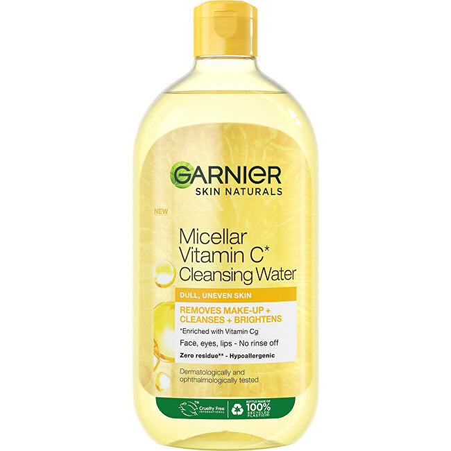 Garnier Acqua Micellare Illuminante con Vitamina C* Naturali per la Pelle (Detergente) 700 ml