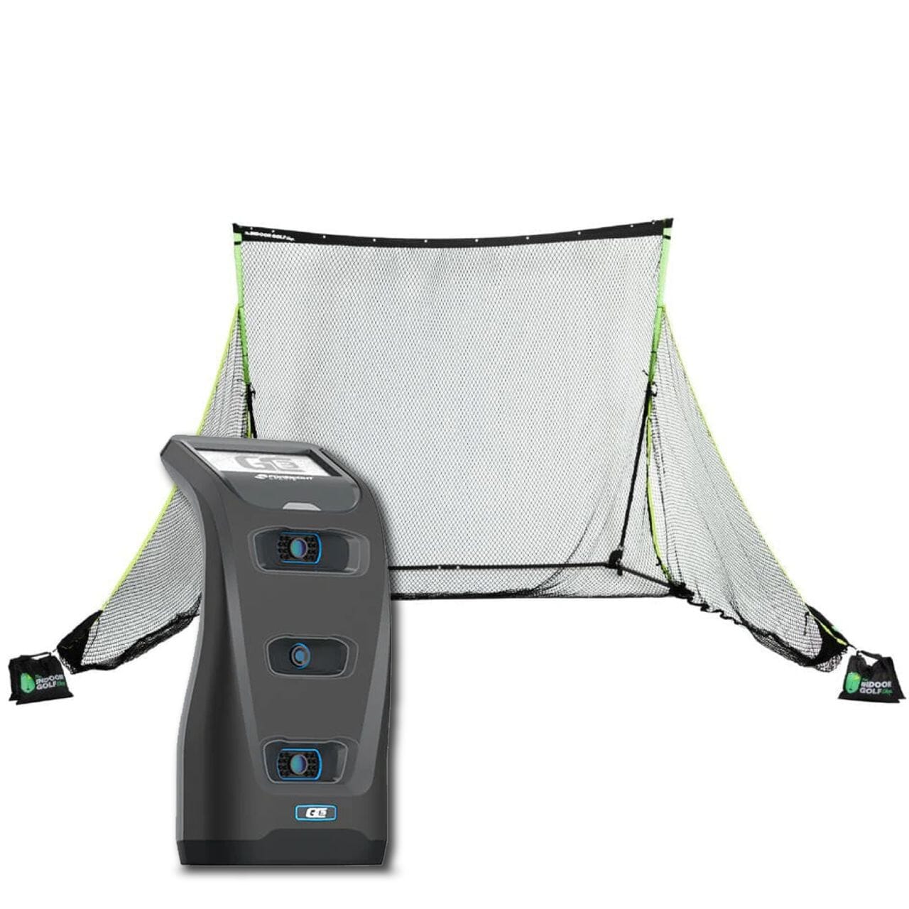 Foresight Sports GC3 - GC3S Golf Net Practice Bundle - GC3S + Subscription Based Upgrades - 10x7 Rounded Golf Net